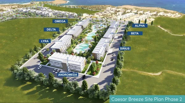 Caesar Breeze Phase 2 – projekto vizualizacija arba bendras planas, Šiaurės Kipras.