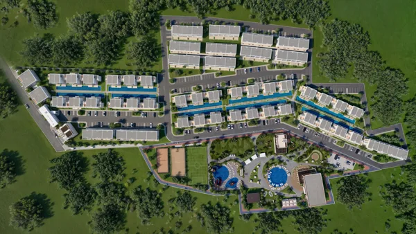 ramusis slėnis – Studijos tipo apartamentai, Šiaurės Kipras. Projekto vizualizacija