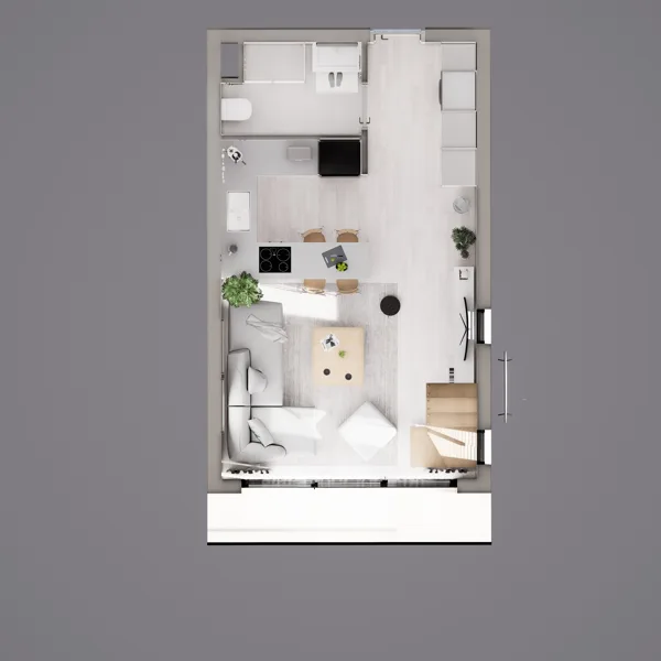 ramusis slėnis – 1+1 loft tipo apartamentai, Šiaurės Kipras. Būsto tipo vizualizacija