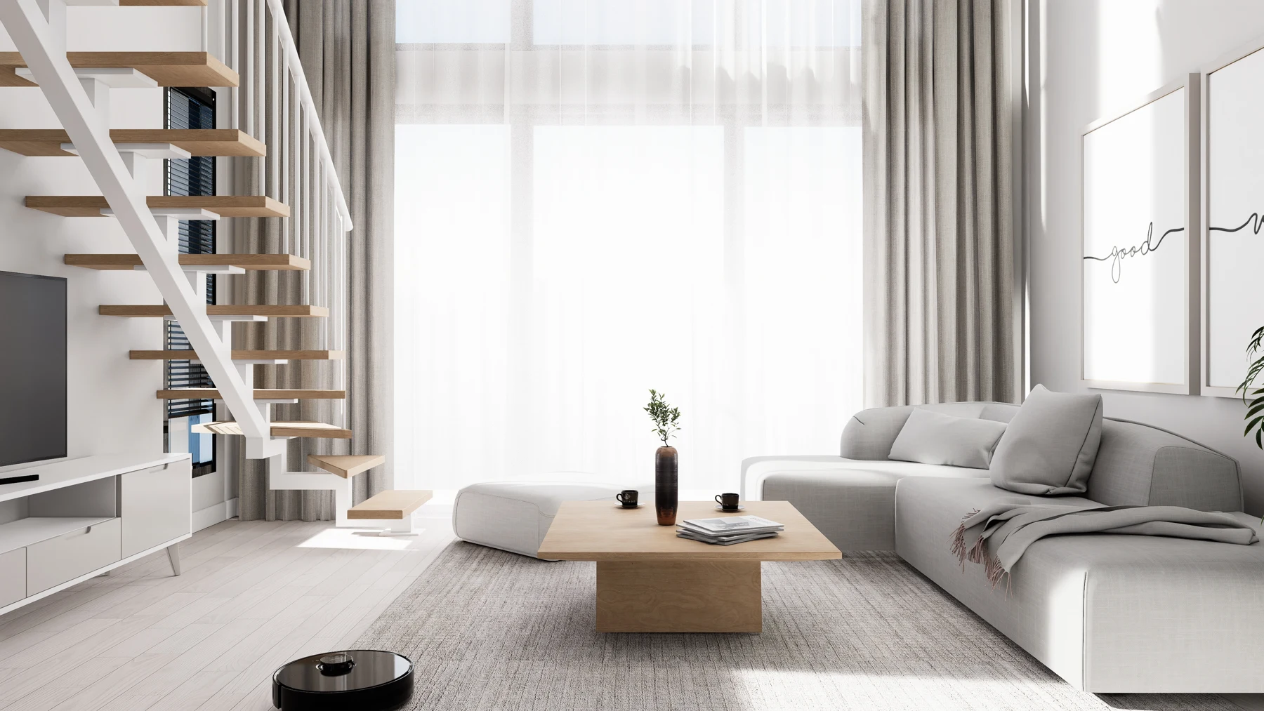 ramusis slėnis – 1+1 loft tipo apartamentai, Šiaurės Kipras. Būsto tipo vizualizacija