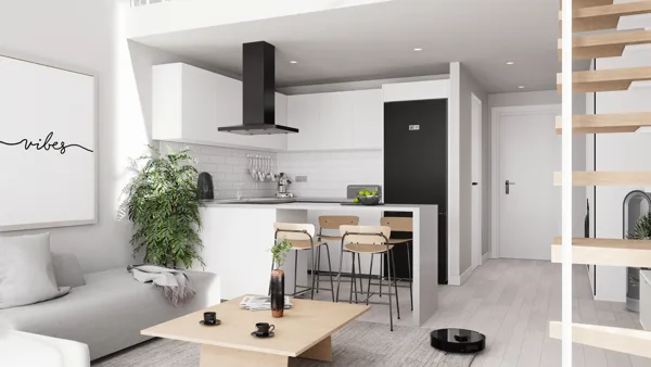 ramusis slėnis – 1+1 loft tipo apartamentai, Šiaurės Kipras. Būsto tipo vizualizacija