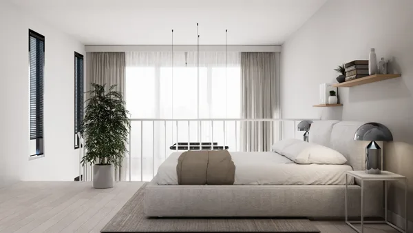 ramusis slėnis – 1+1 loft tipo apartamentai, Šiaurės Kipras. Būsto tipo vizualizacija