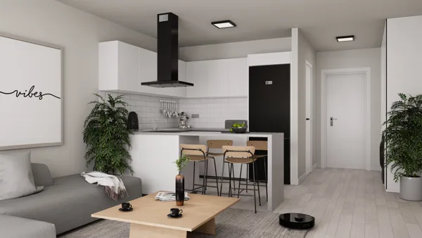 ramusis slėnis – Studijos tipo apartamentai, Šiaurės Kipras. Būsto tipo vizualizacija