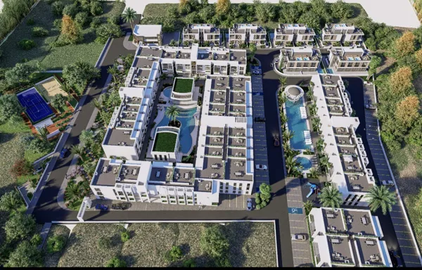 Vėjo Kryptis – 1+1 apartamentai, Šiaurės Kipras. Projekto vizualizacija