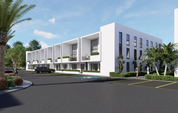 Vėjo Kryptis – 1+1 apartamentai, Šiaurės Kipras. Projekto vizualizacija