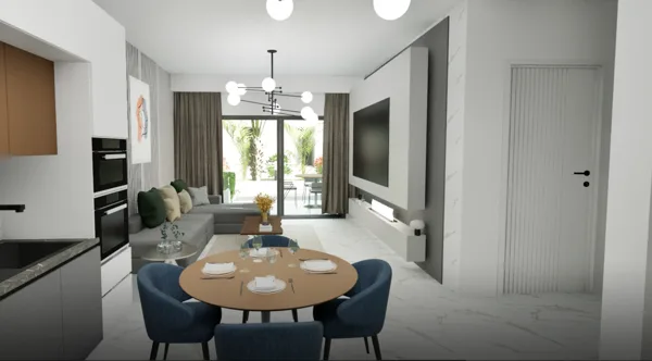 Vėjo Kryptis – 1+1 apartamentai, Šiaurės Kipras. Būsto tipo vizualizacija