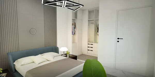 Vėjo Kryptis – 1+1 apartamentai, Šiaurės Kipras. Būsto tipo vizualizacija
