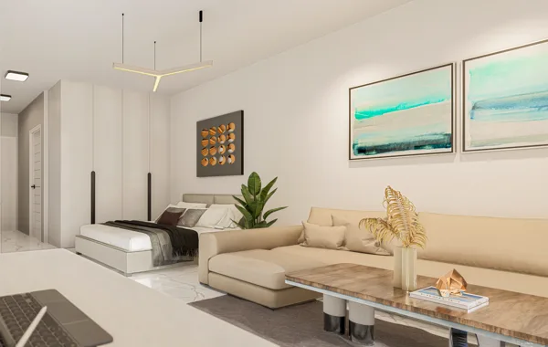 Vėjo Kryptis – Studijos tipo apartamentai, Šiaurės Kipras. Būsto tipo vizualizacija