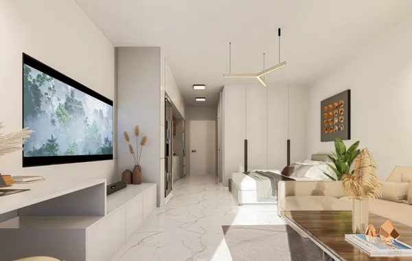 Vėjo Kryptis – Studijos tipo apartamentai, Šiaurės Kipras. Būsto tipo vizualizacija