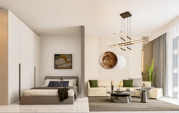 Vėjo Kryptis – Studijos tipo apartamentai, Šiaurės Kipras. Būsto tipo vizualizacija