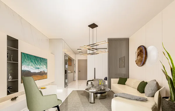 Vėjo Kryptis – Studijos tipo apartamentai, Šiaurės Kipras. Būsto tipo vizualizacija