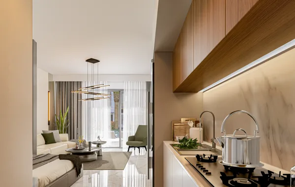 Vėjo Kryptis – Studijos tipo apartamentai, Šiaurės Kipras. Būsto tipo vizualizacija