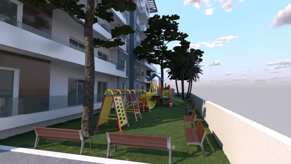 Žalioji Lagūna – 1+1 apartamentai, Šiaurės Kipras. Projekto vizualizacija