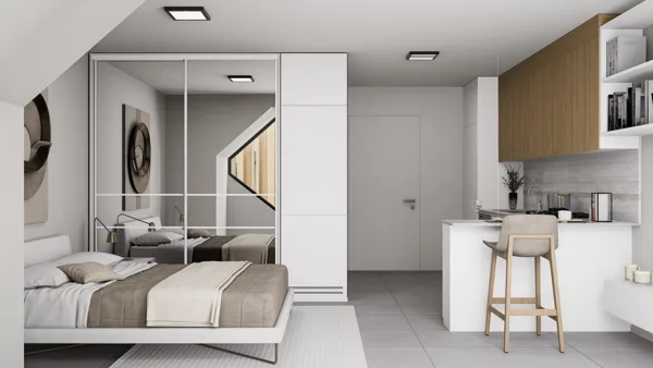 Ateities Namai – Studijos tipo apartamentai, Šiaurės Kipras. Būsto tipo vizualizacija