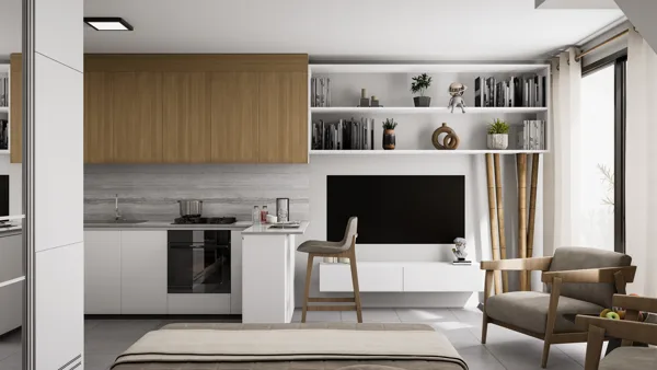Ateities Namai – Studijos tipo apartamentai, Šiaurės Kipras. Būsto tipo vizualizacija