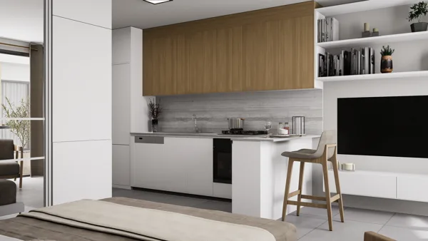 Ateities Namai – Studijos tipo apartamentai, Šiaurės Kipras. Būsto tipo vizualizacija
