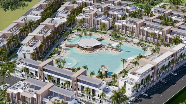 Žaliasis horizontas – 1+1 loft tipo apartamentai, Šiaurės Kipras. Projekto vizualizacija
