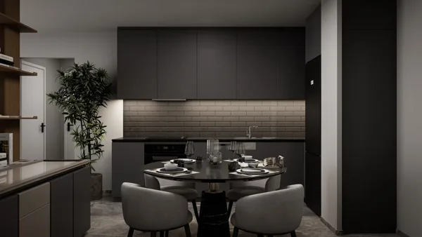 Žaliasis horizontas – 2+1 apartamenty z ogrodem, Cypr Północny. Wizualizacja typu mieszkania