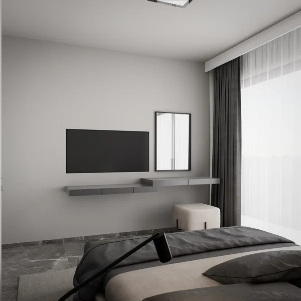 Žaliasis horizontas – 2+1 apartamenty z ogrodem, Cypr Północny. Wizualizacja typu mieszkania
