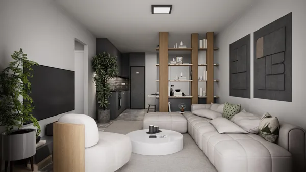 Žaliasis horizontas – 2+1 apartamenty z ogrodem, Cypr Północny. Wizualizacja typu mieszkania