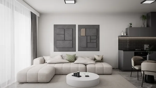 Žaliasis horizontas – Studijos tipo apartamentai, Šiaurės Kipras. Būsto tipo vizualizacija